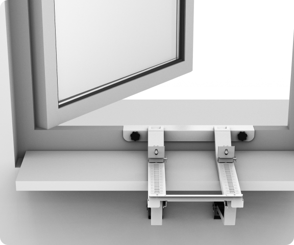 Fensterhalterung an der ge wünschten Stelle anbringen